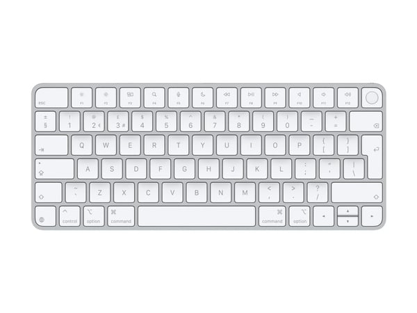 Apple Magic Keyboard Touch ID:llä Siliconilla varustetuille Maceille - brittienglanti, Tenkeyless (80–87 %), Langallinen & langaton, USB + Bluetoot...