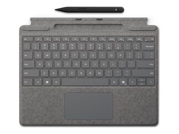 Microsoft Surface Pro Keyboard - Tastatur - med styrepute, akselerometer, lagrings- og ladebakke for Surface Slim Pen 2 - QWERTY - Engelsk - svart ...