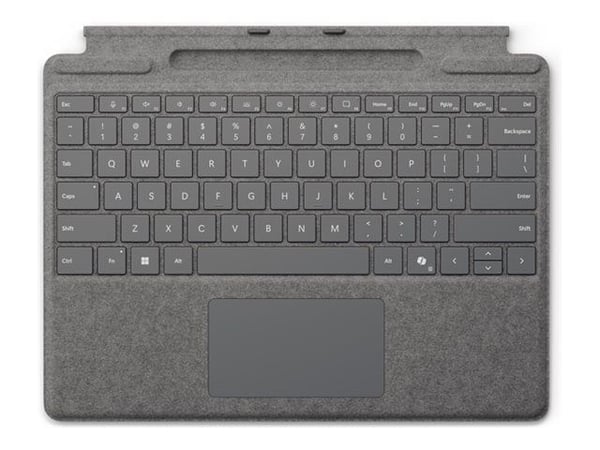 Microsoft Surface Pro Keyboard - Tastatur - med styrepute, akselerometer, lagrings- og ladebakke for Surface Slim Pen 2 - platina - for Surface Pro...