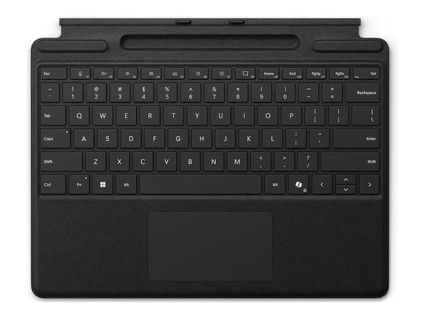 Microsoft Surface Pro Keyboard - Tastatur - med styrepute, akselerometer, lagrings- og ladebakke for Surface Slim Pen 2 - svart - for Surface Pro 8...