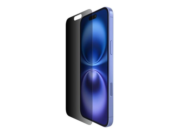 Belkin ScreenForce InvisiGlass - Skjermbeskyttelse for mobiltelefon - behandlet - glass - med personvernsfilter - for Apple iPhone 14 Pro Max, 15 P...