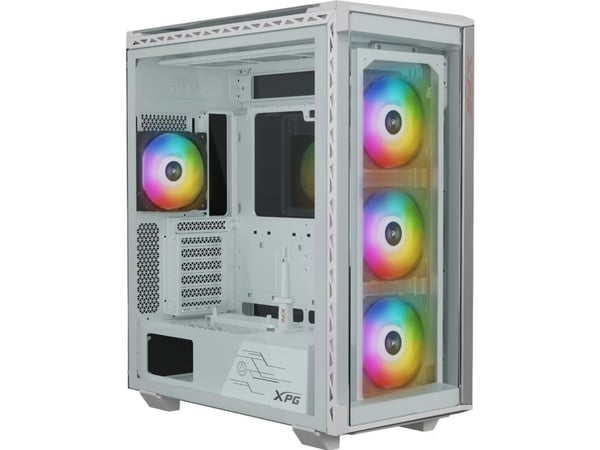 XPG BATTLECRUISER II ST, Midi Tower, PC, Hvit, ATX, EATX, Micro ATX, Mini-ITX, Rustfritt stål, Spilling
