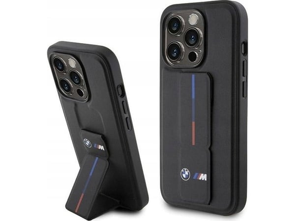 Deklas BMW Grip Hot Stamp-deksel til iPhone 15 Pro - sort