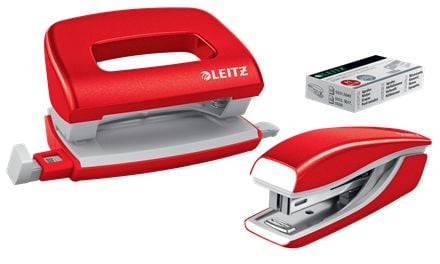 Leitz NeXXt WOW - Skrivebordstilbehørsett - 2 deler - metall - rød