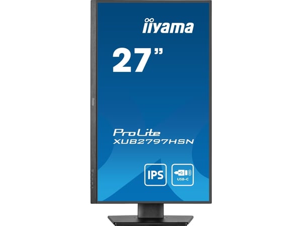 iiyama ProLite XUB2797HSN-B2 - LED-skjerm - 27" - 1920 x 1080 Full HD (1080p) @ 100 Hz - IPS - 300 cd/m² - 1000:1 - 1 ms - HDMI, DisplayPort, USB-C...