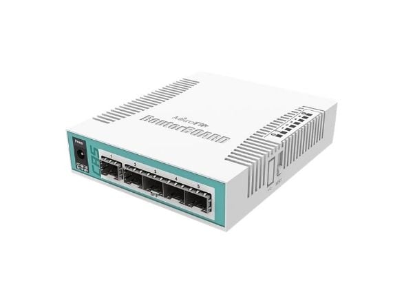 MikroTik RouterBOARD Cloud Router Switch CRS106-1C-5S - Switch - smart - 5 x Gigabit SFP + 1 x kombinations-Gigabit SFP - skrivbordsmodell - PoE