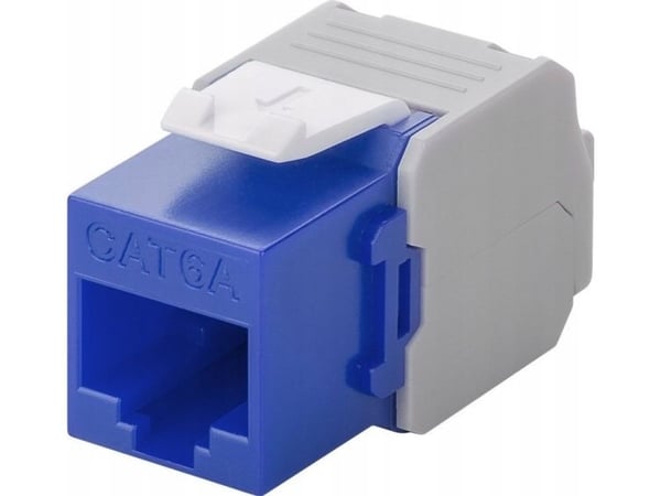 goobay - Modulär insättning - CAT 6a - UTP - RJ-45 - vit, blå