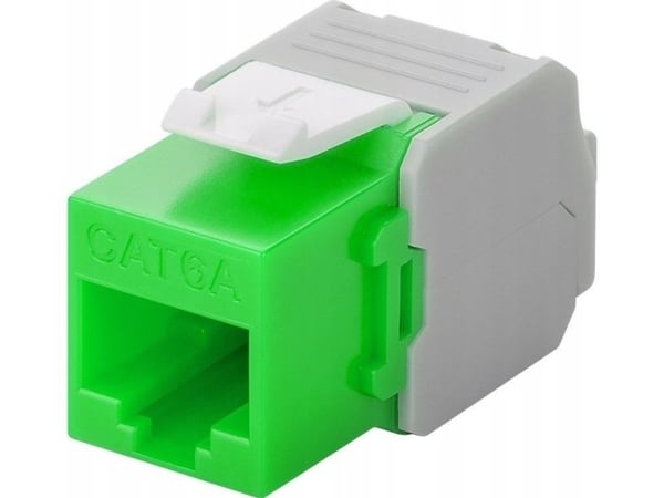 goobay - Modulaariset sisäkkeet - CAT 6a - UTP - RJ-45 - valkoinen, vihreä