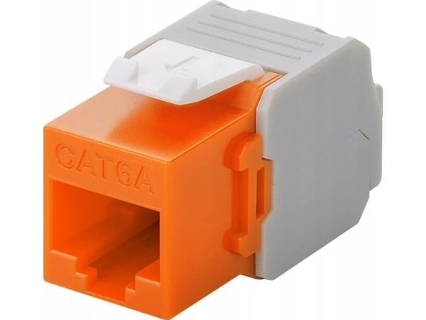 goobay - Modulaariset sisäkkeet - CAT 6a - UTP - RJ-45 - valkoinen, oranssi