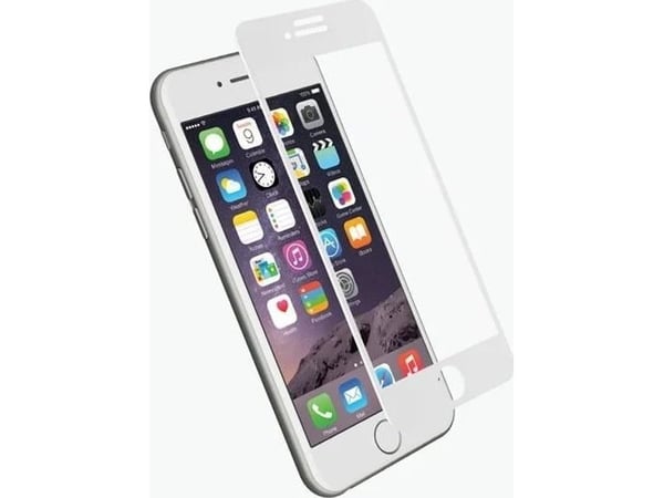 Cygnett RealCurve 3D - Skjermbeskyttelse for mobiltelefon - 3D - glass - rammefarge hvit
