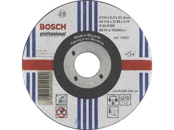 Bosch 2 608 600 318, 11,5 cm, Harmaa, 2,5 mm, 1 kpl