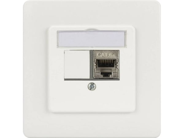 DIGITUS Leerdose für Keystone Module straight, 50x50/80x80, 2xKeystone wh