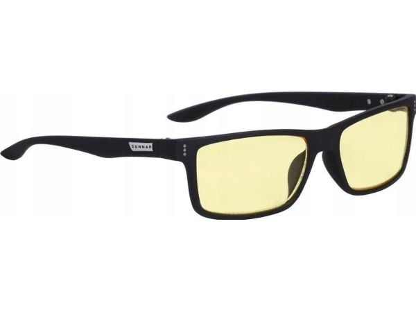 Gunnar Optiks Vertex, Unisex, Rektangel, Mote, Svart, Plastikk, Rav