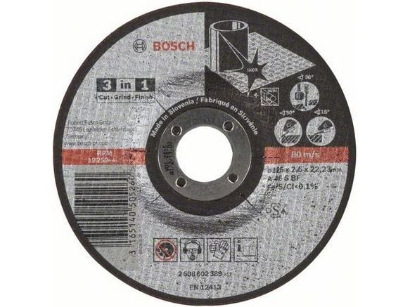 Bosch 3-in-1 A 46 S BF - Skjæreplate - for metall, rustfritt stål - 125 mm