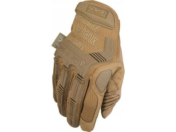 Mechanix Wear hansker M-Pact® Coyote, størrelse L - borrelås, TrekDry®, syntetisk lær, beskyttelse mot vibrasjoner D30® og Armortex®