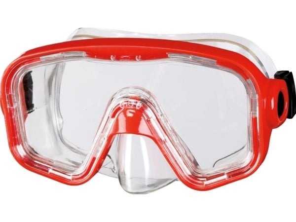 BECO-Beermann 99003-5, Vuxen, Halvtäckande cyklop, Snorkling, Polykarbonat, Röd, Transparent, 12 År