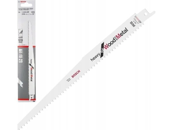 Bosch sticksågblad 2608656273 S 1111 DF Heavy för trä och metall 225 mm (2 st.)