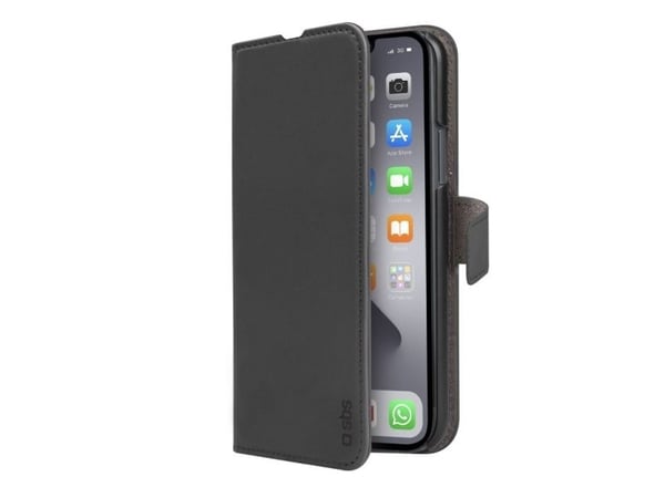 SBS TEBKWALIP1361K, Lommebok-etui, Apple, iPhone 13, 15,5 cm (6.1"), Svart