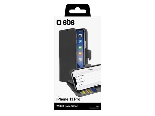SBS Book Wallet, Lommebok-etui, Apple, iPhone 13 Pro, 15,5 cm (6.1"), Svart