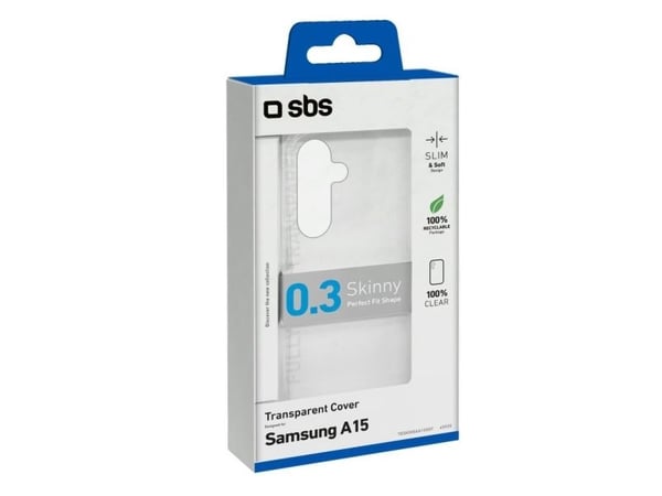 SBS TESKINSAA155GT, Etui, Samsung, Galaxy A15, 16,5 cm (6.5"), Gjennomsiktig