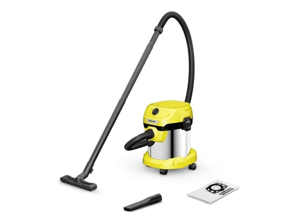 Kärcher WD 2 Plus S V-15/4/18 - Støvsuger - kanister - pose / uten pose - gul