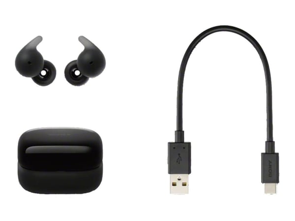 Sony LinkBuds Open - True wireless-hörlurar med mikrofon - inuti örat - Bluetooth - svart