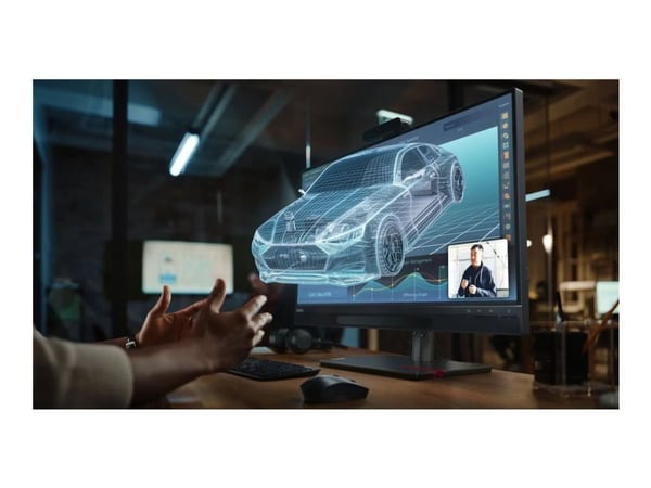Lenovo ThinkVision 27 3D - LED-näyttö - 27" - 3840 x 2160 4K @ 60 Hz - IPS - 310 cd/m² - 1200:1 - HDR10 - 4 ms - HDMI, DisplayPort, USB-C - kaiutti...