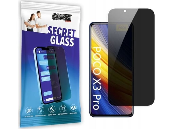 GrizzGlass personvernglass GrizzGlass SecretGlass til Xiaomi POCO X3 Pro
