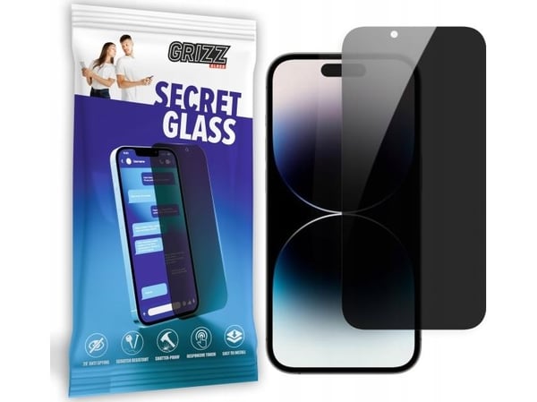 GrizzGlass GrizzGlass SecretGlass personvernglass til Apple iPhone 15 Pro