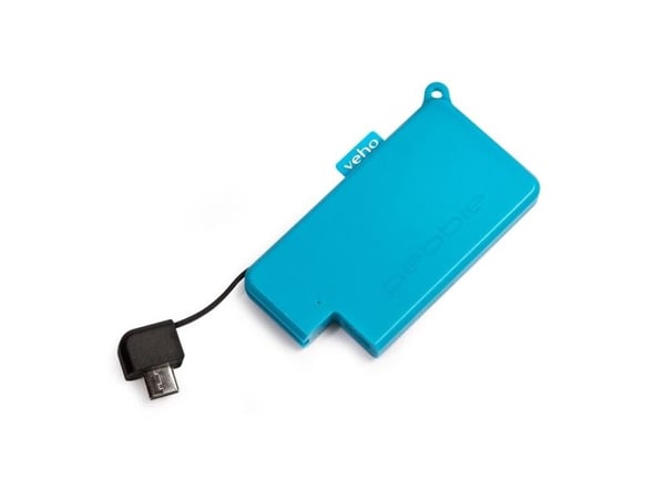 Veho Pebble Pokket - Strømbank - 1000 mAh - 37 Wh - 1 A (USB-C) - blå