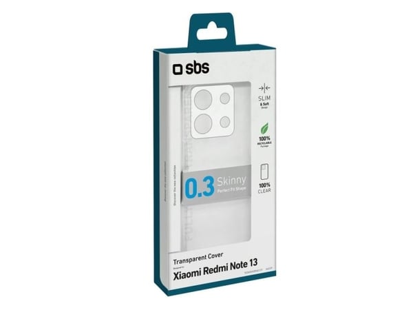 SBS TESKINXIRNO13T, Etui, Xiaomi, Redmi Note 13 5G, 16,9 cm (6.67"), Gjennomsiktig
