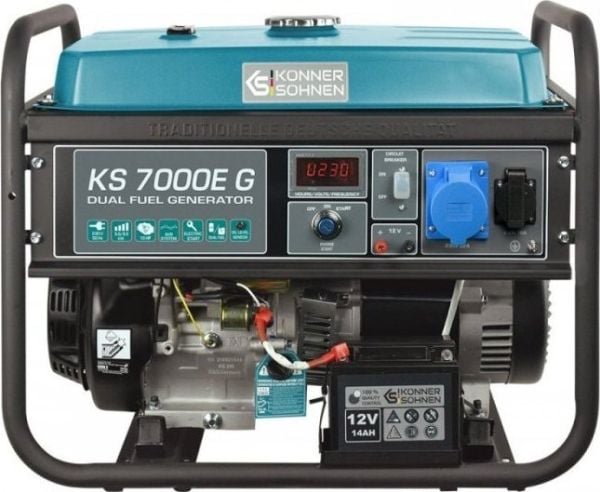 Könner&Söhnen KS 7000E G hybridaggregat 5,0 kW/230 V bensin/LPG
