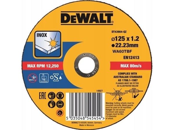 DeWALT DT43903-QZ, levyleikkuri, 11,5 cm, DeWALT, Tasainen keskiosa, 2,22 cm, Monivärinen