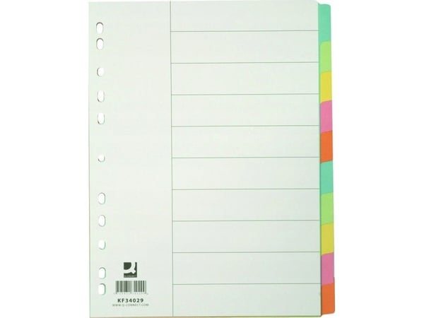 Q-CONNECT KF34029, Blank faneindeks, Flerfarget, Portrett, 1 stykker, Tyskland