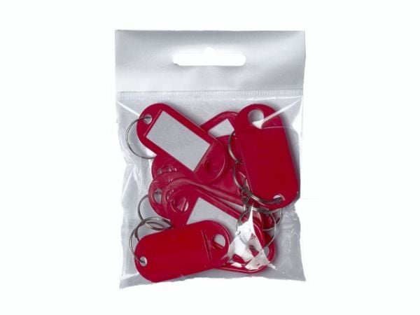 Nøgleskilte BNT plast PET rød - (10 stk.)