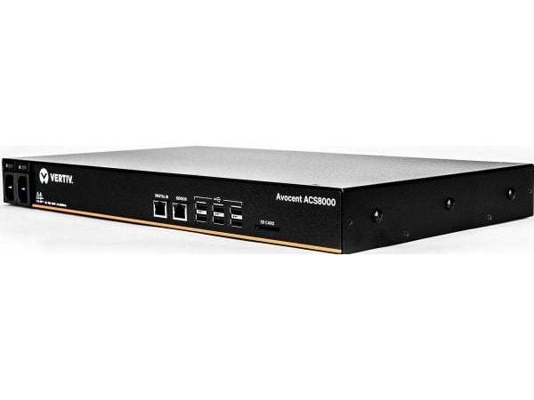 Avocent ACS 8000 Serial Console ACS8008MDAC - Konsollserver - 8 porter - 1GbE, RS-232, RS-422, RS-485 - analogporter: 1 - 1U - rackmonterbar