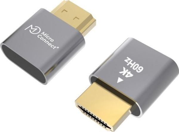 MicroConnect - Attrapstik - HDMI-han - grå