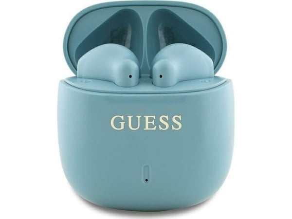 Guess Bluetooth-hörlurar GUTWSJ14ESGQ TWS + dockningsstation turkos/turkos Printed Classic Logo