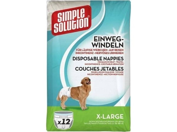 Simple Solution Kertakäyttövaippa nartuille, 12 kpl, L-XL