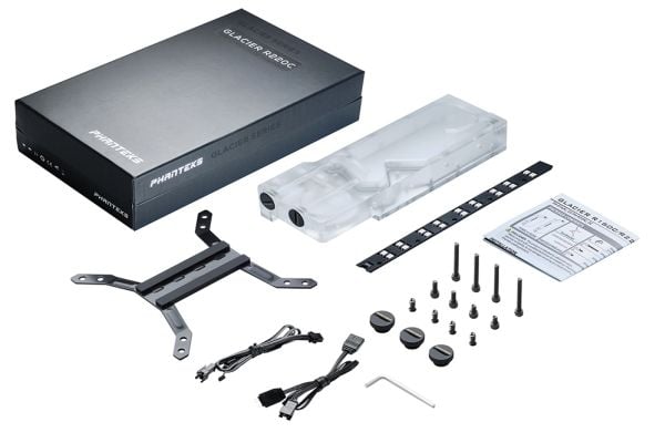 PHANTEKS R220C Reservoir - gjennomsiktig akryl bakplate, DRGB-LE (PH-R220C_02)