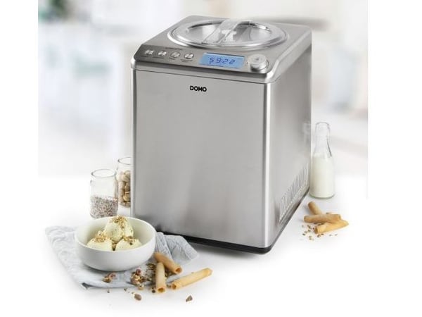 Domo DO9232I, Kompressorijääkone, 2,5 L, 1 kulho, Ruostumaton teräs, 60 min., 1,17 m