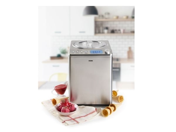 Domo DO9232I, Kompressorijääkone, 2,5 L, 1 kulho, Ruostumaton teräs, 60 min., 1,17 m
