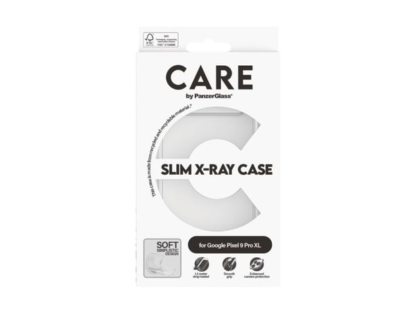 CARE by PanzerGlass X-Ray - Baksidedeksel for mobiltelefon - myk basis - termoplast-polyuretan (TPU) - gjennomsiktig - for Google Pixel 9 Pro XL