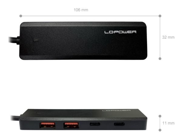 LC Power - Dockningsstation - för bordsdator, bärbar dator - USB-C