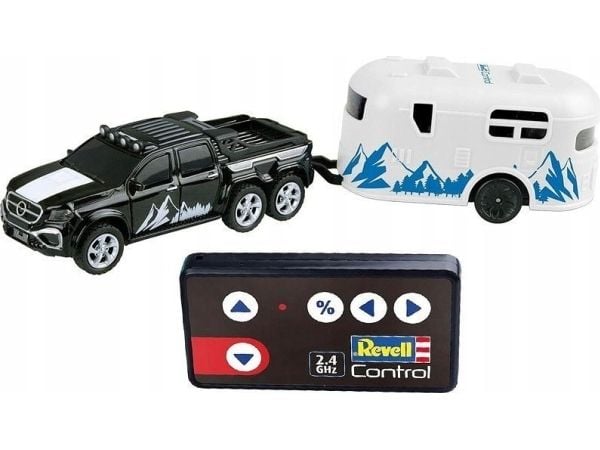 Mini RC-bil med campingvogn, Revell Control fjernstyrt minibil