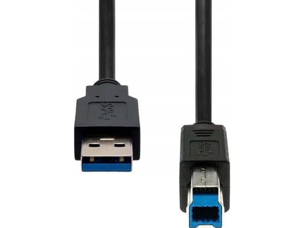 USB 3.2 Gen1-kabel A til B M/M, svart, 5 m