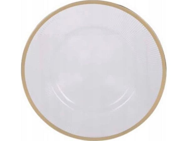 Home Styling Collection transparent underfat med gyldent dekor, Ø 33 cm