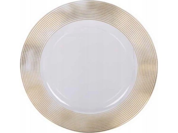 Home Styling Collection transparent underfat med gull dekor, Ø 33 cm