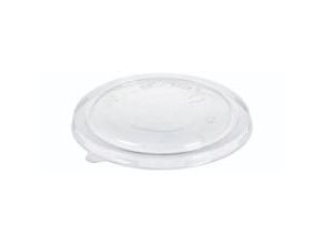 Låg Naturesse Stabelbar Ø185xH10mm PLA med Antidug Klar,6 pk x 50 stk/krt