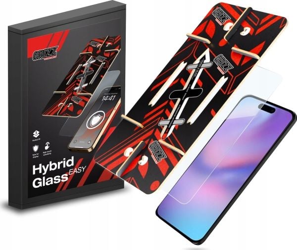 GrizzGlass hybridglas HybridGlass Easy för Apple iPhone 16